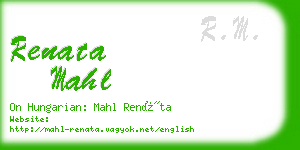 renata mahl business card